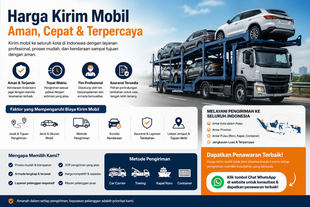 Harga Kirim Mobil Terbaru 2026